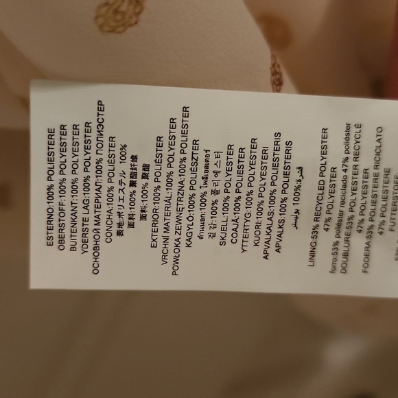 Michael Kors Off-White Gold Flake Chain Neck Metallic Print Dress, Size Small - Picture 8 of 8